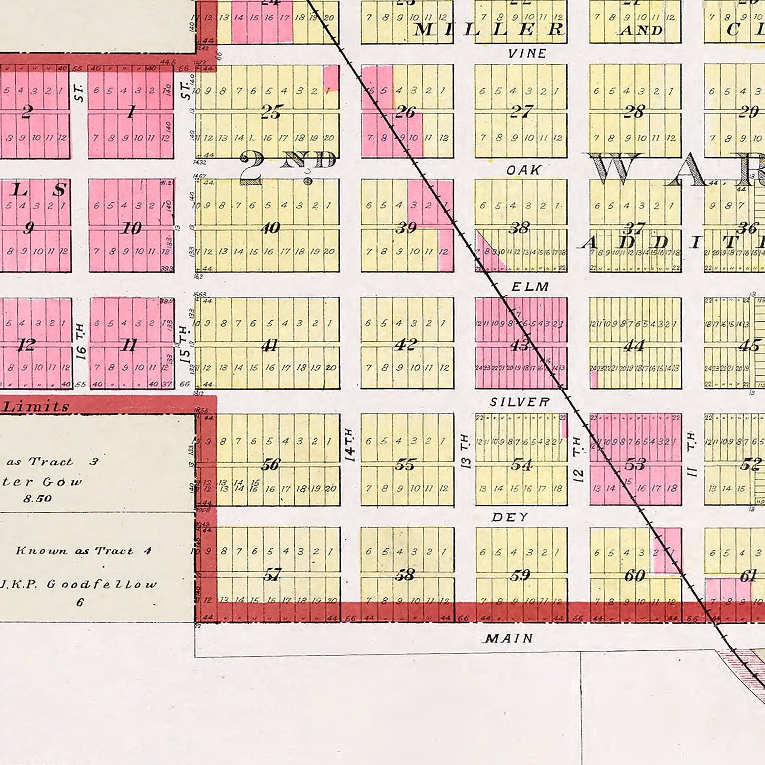 Vintage Map of Ashland, Nebraska 1907