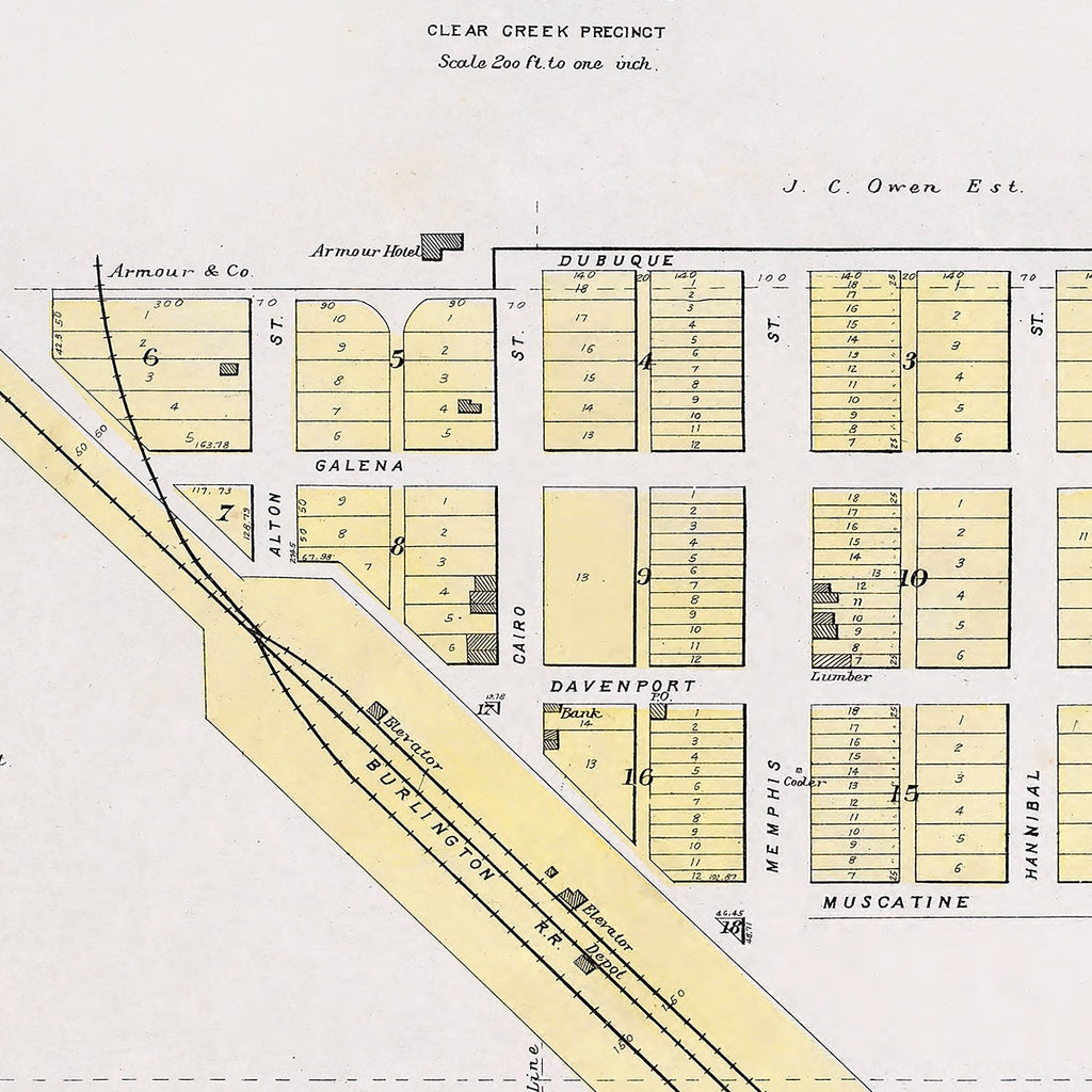 Vintage Map of Memphis, Nebraska 1907