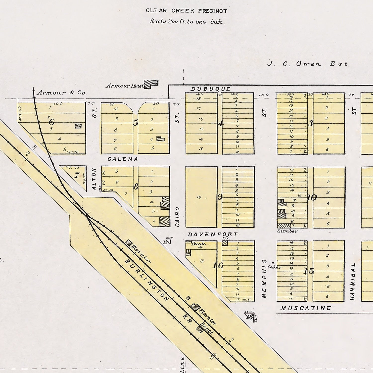Vintage Map of Memphis, Nebraska 1907