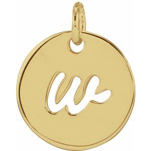 Script Initial Necklace or Pendant