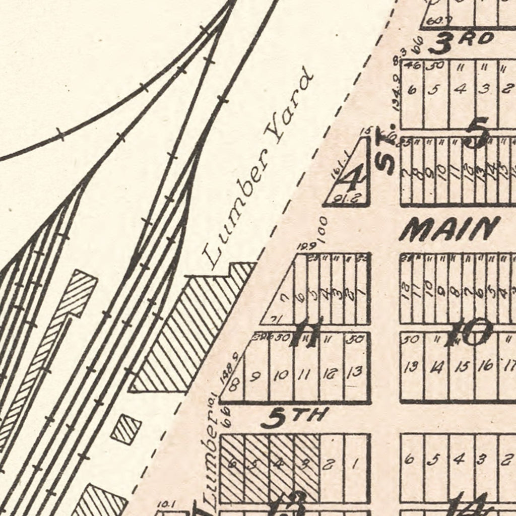 Vintage Map of Manilla, Iowa 1908