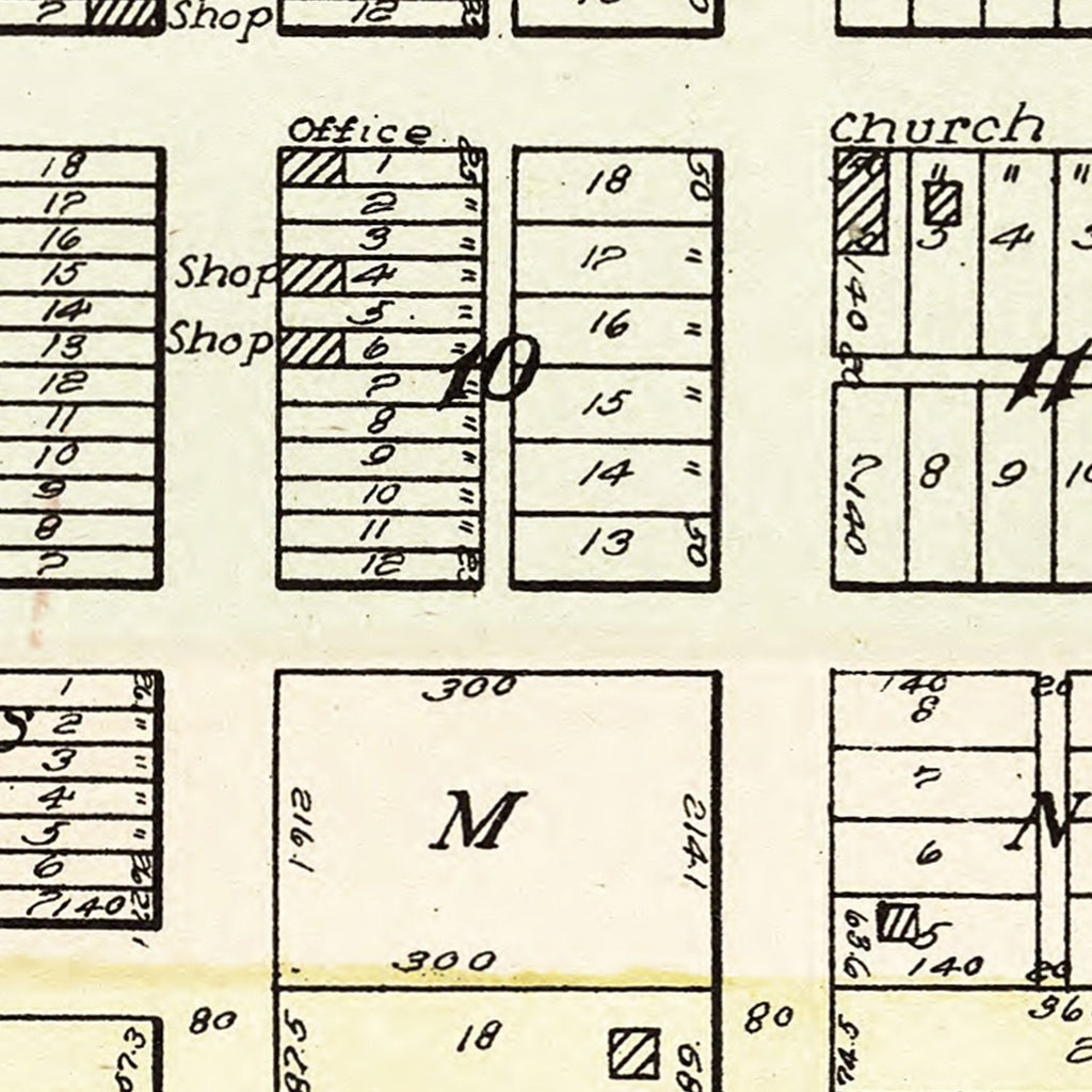 Vintage Map of Bancroft, Nebraska 1908