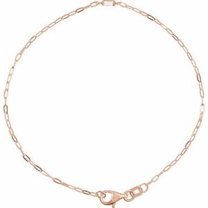 14K Rose Gold .06 CT Natural Diamond 7" Bracelet