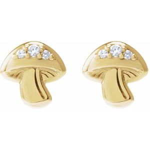 Mushroom Stud Earrings