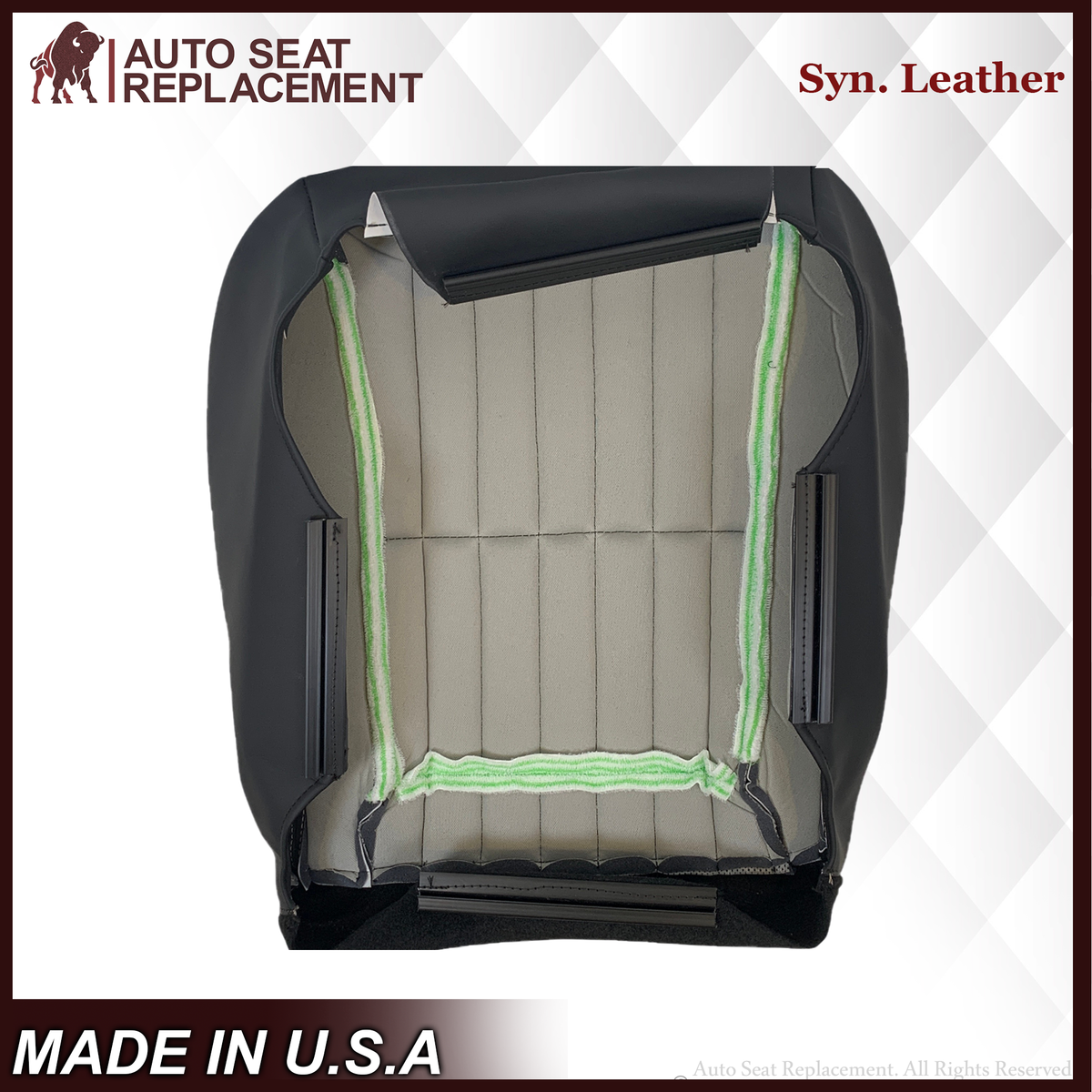 1997-2002 For Chevy Camaro SS Replacement Black Seat Covers In Synthetic Leather