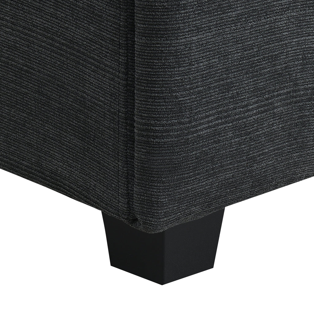 Chenille U Shaped Sectional Sofa with Ottoman and Storage, USB Ports, 2 Colors