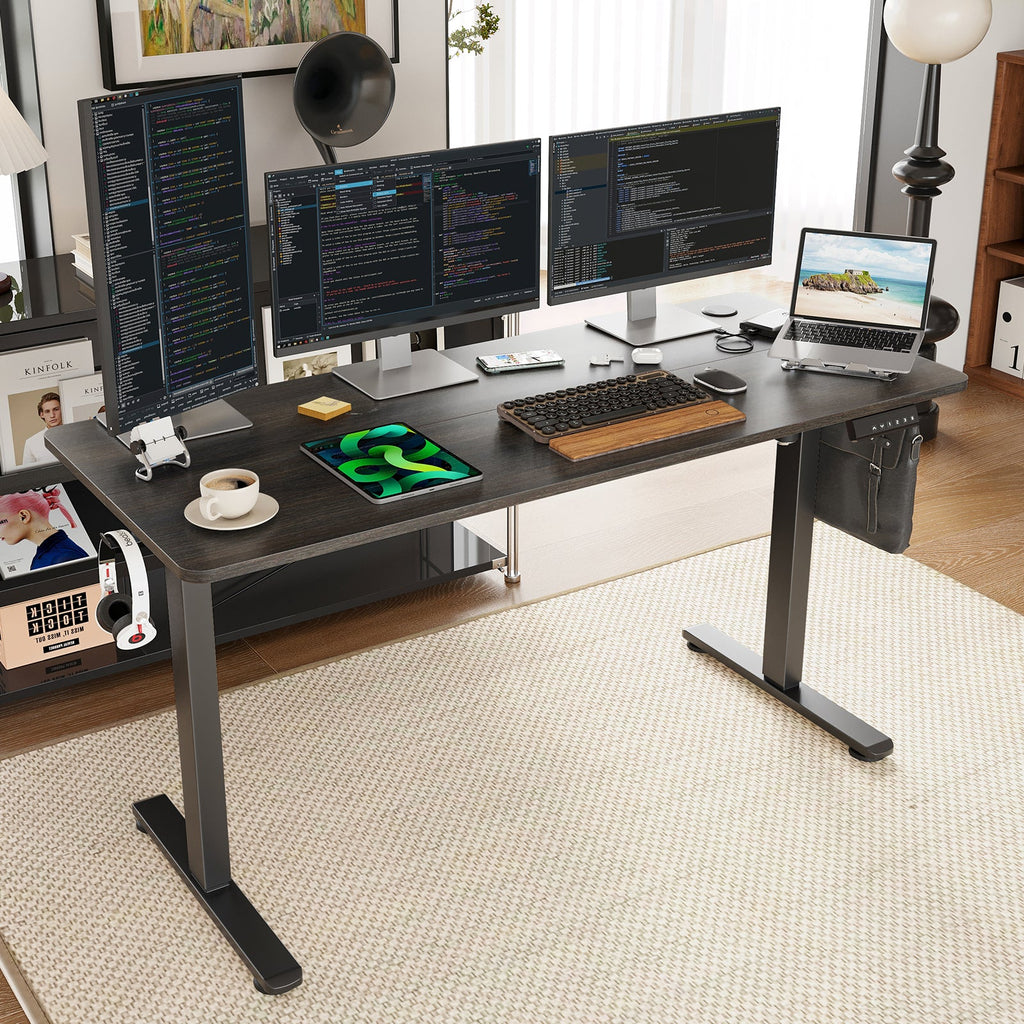 STARY Electric Standing Desk Adjustable Height Sit Stand Home Office Desk with Splice Board