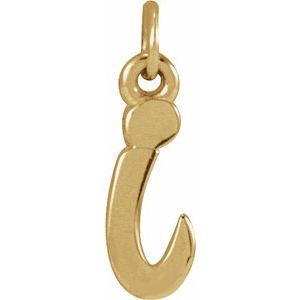 14K Yellow Gold Petite Initial I Pendant