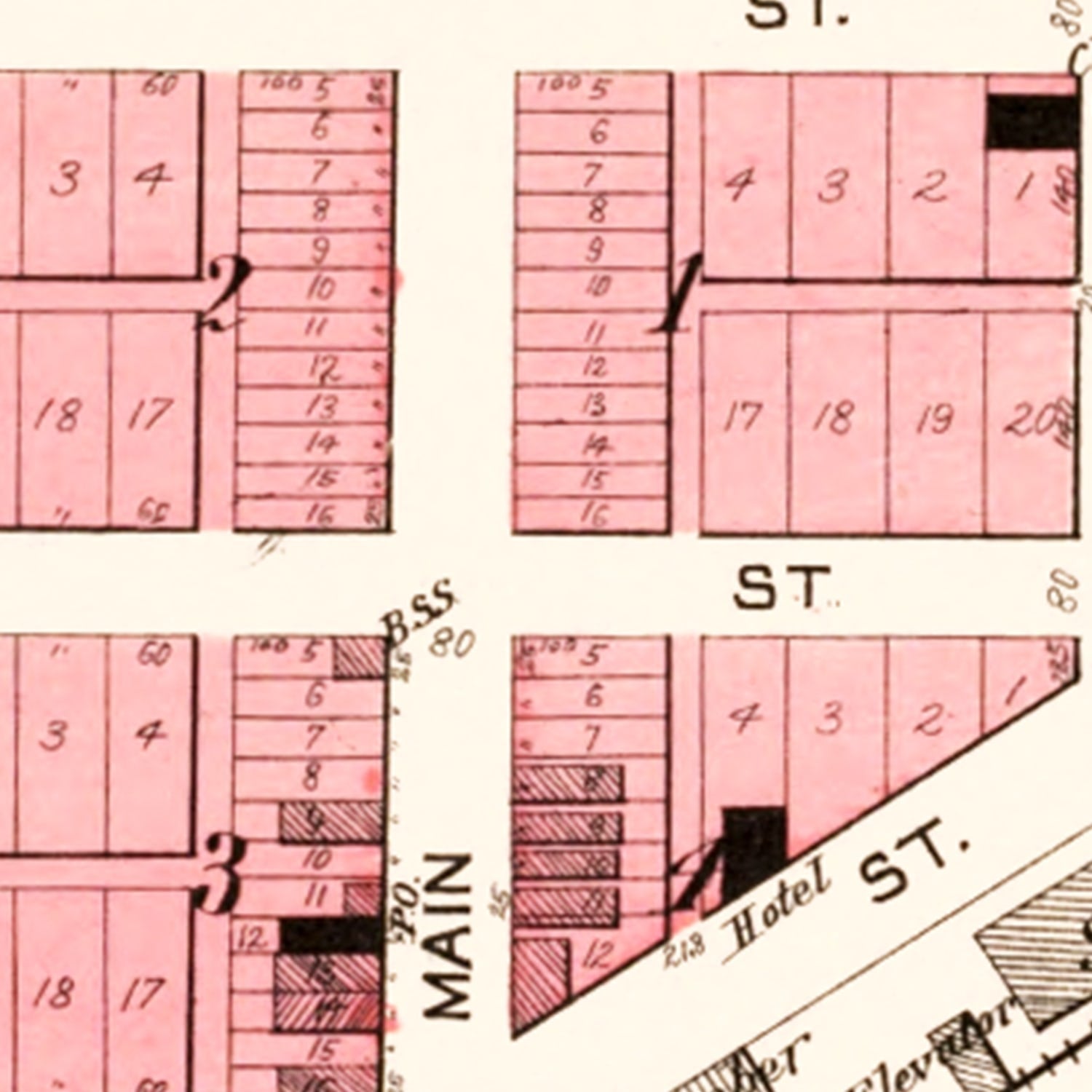 Vintage Map of Kennard, Nebraska 1908