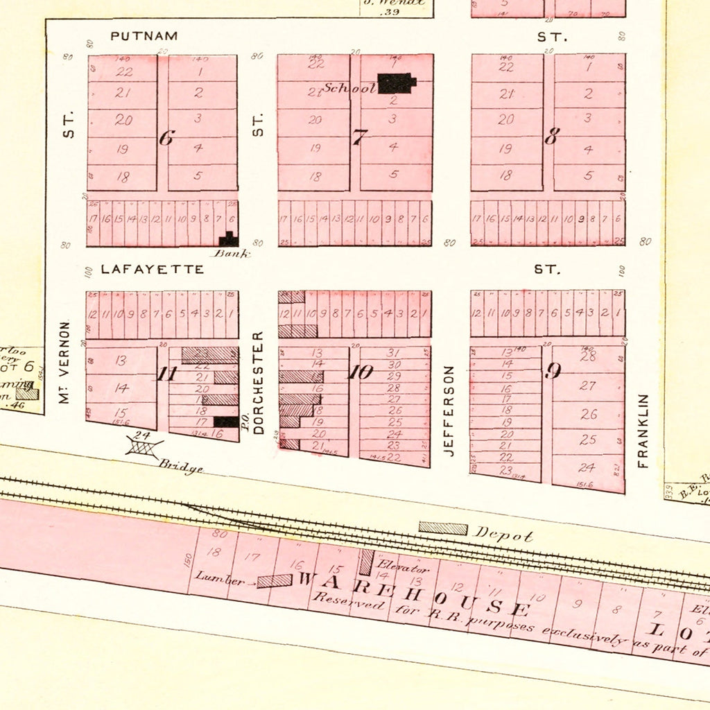 Vintage Map of Washington, Nebraska 1908