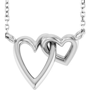 Interlocking Hearts Necklace or Center