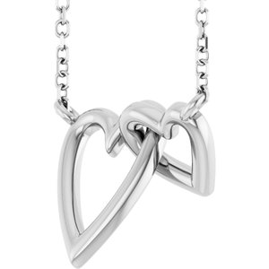 Interlocking Hearts Necklace or Center