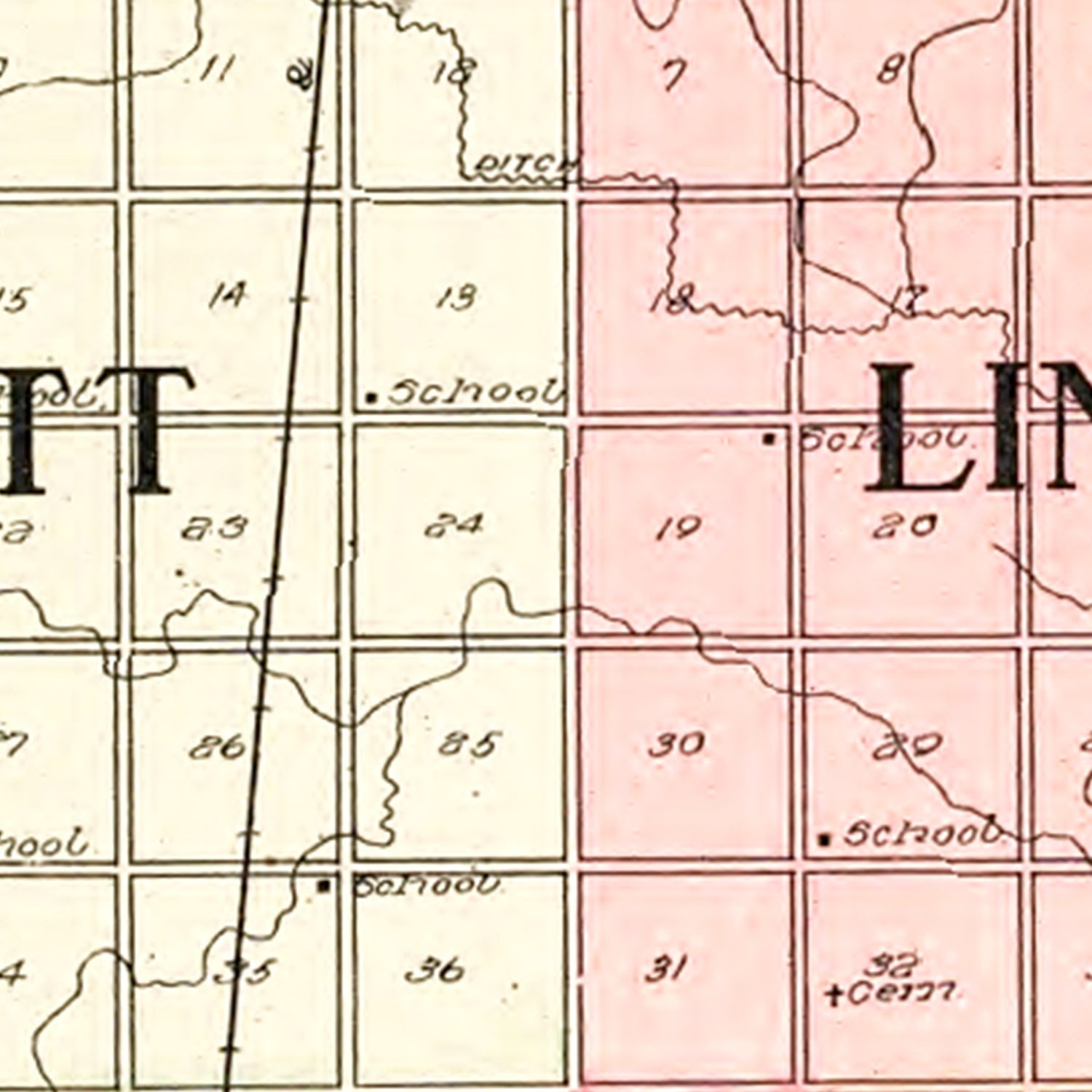 Vintage Map of Buena Vista County, Iowa 1908