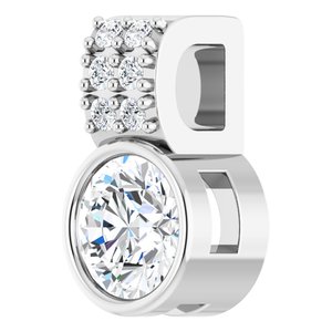 14K White Gold 3/8 CTW Lab-Grown Diamond Pendant