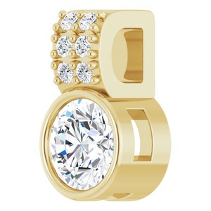 14K Yellow Gold 3/8 CTW Lab-Grown Diamond Pendant