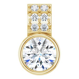 14K Yellow Gold 3/8 CTW Lab-Grown Diamond Pendant