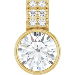 14K Yellow Gold 3/4 CTW Lab-Grown Diamond Pendant