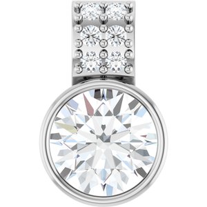 Accented Bezel-Set Pendant