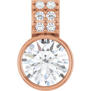 14K Rose Gold 3/4 CTW Lab-Grown Diamond Pendant