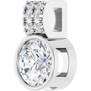 Accented Bezel-Set Pendant