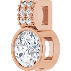 14K Rose Gold 3/4 CTW Lab-Grown Diamond Pendant