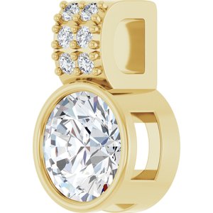 14K Yellow Gold 3/4 CTW Lab-Grown Diamond Pendant