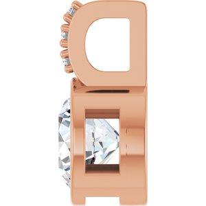 14K Rose Gold 3/4 CTW Lab-Grown Diamond Pendant