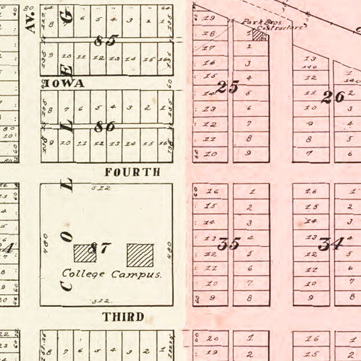 Vintage Map of Storm Lake, Iowa 1908