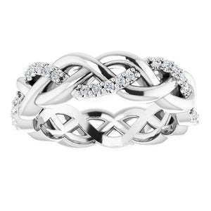 Platinum 1/6 CTW Natural Diamond Eternity Band Size 4