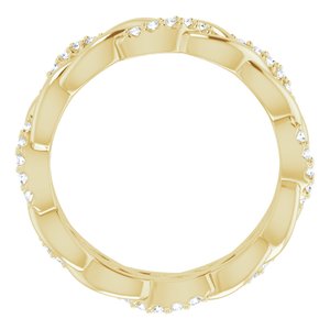 14K Yellow 1/6 CTW Natural Diamond Eternity Band Size 4