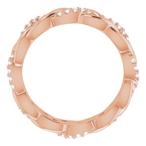 14K Rose 1/6 CTW Natural Diamond Eternity Band Size 4