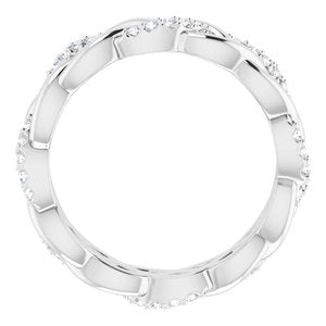 Platinum 1/6 CTW Natural Diamond Eternity Band Size 4