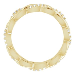 14K Yellow 1/6 CTW Natural Diamond Eternity Band Size 4.5