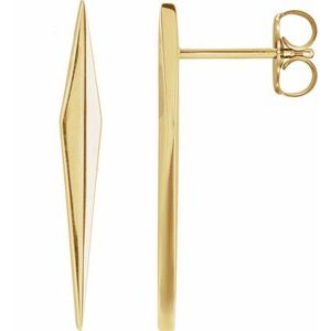 14K Yellow Geometric Earring