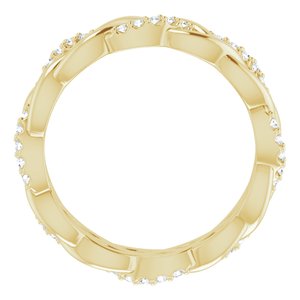 14K Yellow 1/6 CTW Natural Diamond Eternity Band Size 5