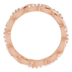 14K Rose 1/6 CTW Natural Diamond Eternity Band Size 5