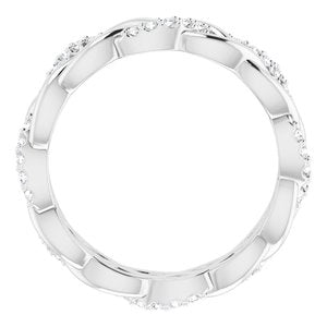 Platinum 1/6 CTW Natural Diamond Eternity Band Size 5