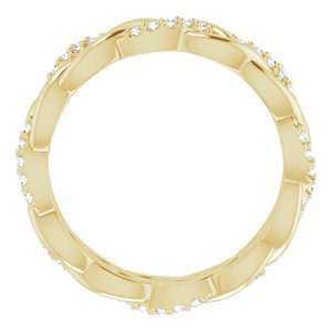 14K Yellow 1/6 CTW Natural Diamond Eternity Band Size 5.5