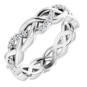 Platinum 1/6 CTW Natural Diamond Eternity Band Size 6