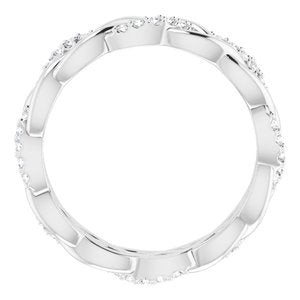 Platinum 1/6 CTW Natural Diamond Eternity Band Size 6