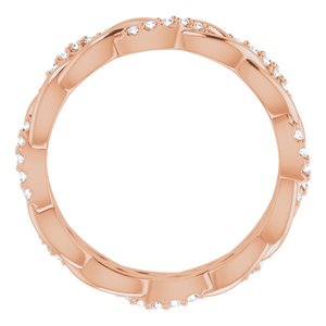 14K Rose 1/6 CTW Natural Diamond Eternity Band Size 6