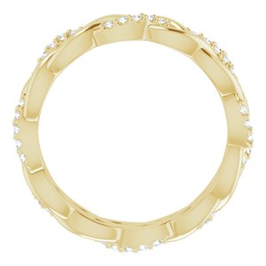 14K Yellow 1/6 CTW Natural Diamond Eternity Band Size 6