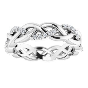 Platinum 1/4 CTW Natural Diamond Eternity Band Size 6.5