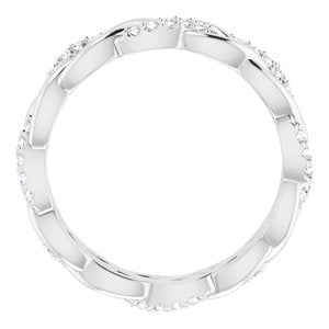 Platinum 1/4 CTW Natural Diamond Eternity Band Size 6.5