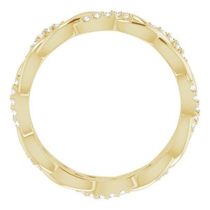 14K Yellow 1/6 CTW Natural Diamond Eternity Band Size 7.5