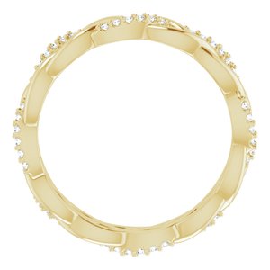 14K Yellow 1/5 CTW Natural Diamond Eternity Band Size 8