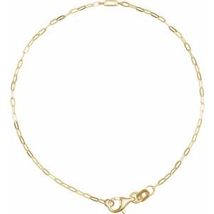 14K Yellow Gold .06 CT Natural Diamond 7" Bracelet