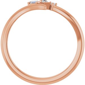14K Rose Gold .06 CTW Natural Diamond Bypass Ring