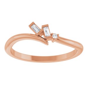 14K Rose Gold .06 CTW Natural Diamond Bypass Ring