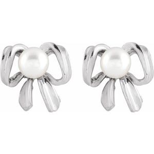 Pearl Bow Earrings